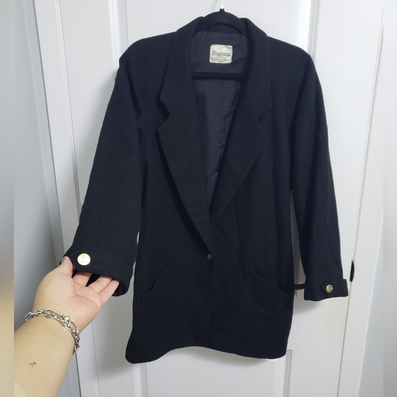 VINTAGE BIANCA Black Blazer Coat - Picture 2 of 10